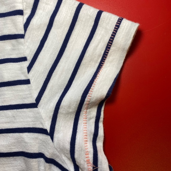 Vineyard Vines Women’s Med Short Sleeve Black Striped Surftee Tee Shirt - Picture 4 of 7